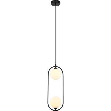 Italux Lupus Moderna lámpara de techo colgante con forma de globo de 2 luces, G9 (1/3)