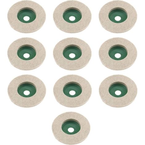 10pcs Wool Felt Polishing Discs for Angle Grinder Ceramic Marble Wood 97mm