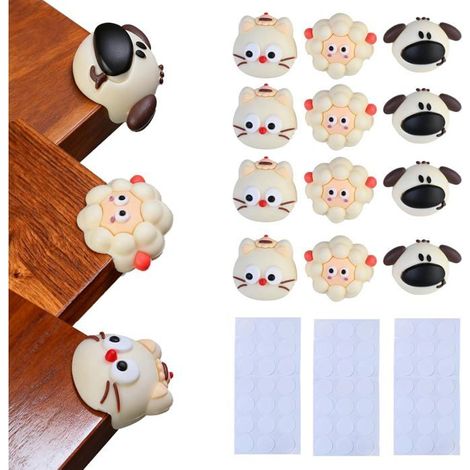 12 Pièces Protection d'angle Bébé, Auto-Adhésive Protege Coin de Table Bebe, Silicone Protection Bebe Meuble, Protege Coin Meuble (1/5)