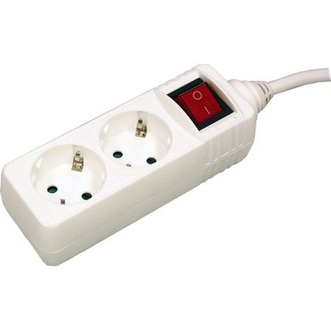 Base 2 Prises 16A/250V avec interrupteur et câble 3 m. Electro DH 36.192/3 843055552121946