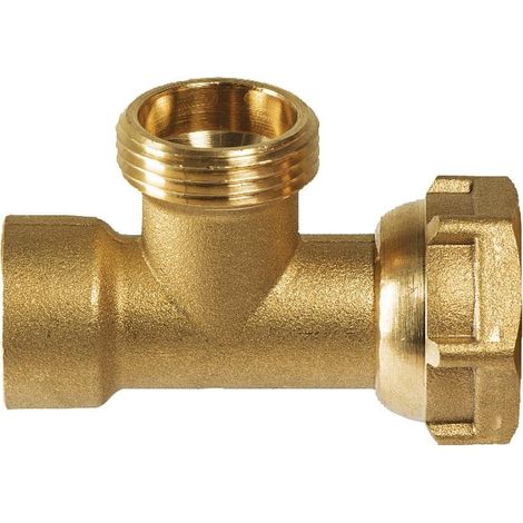 Té DN 15(1/2") femelle x DN 20 (3/4") mâle x DN 20 (3/4") écrou-tournant