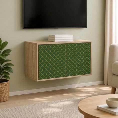 Meuble TV Mural GELEEN, 69 X 33 X 40 Cm, Chêne Sonoma (1/4)