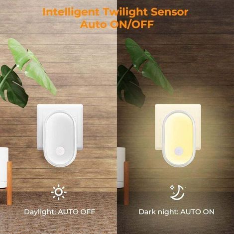 Luce notturna a LED con spina e controllo touch, lampada da notte con sensore crepuscolare e luminosità regolabile, luce notturna per bambini, ideale per cameretta, scale, camera da letto, corridoio,  (1/5)