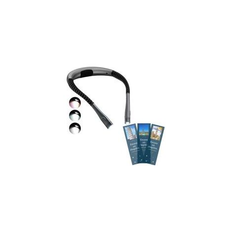 Lámpara de lectura recargable Glocusent, XU, 3 colores, 6 niveles de brillo, plegable, batería de larga duración, perfecta para leer, tejer y reparar.