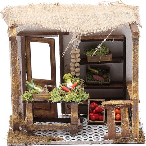 Bottega Scena Presepe Frutta e Verdura 20x14 cm 10737FV (1/4)