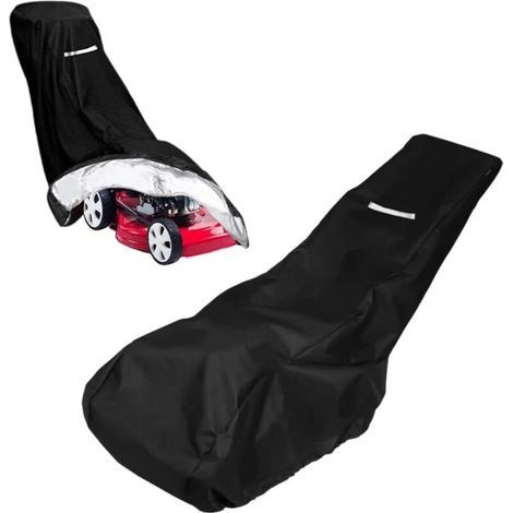 Housse de Tondeuse en Polyester 210d,Housse pour tondeuse à gazon,Protection pour tondeuse à gazon,Housse Protection Tondeuse,Avec Sac de Rangement a Cordon,Anti-UV,Anti-poussière(195 x 108 x 66cm) (1/5)