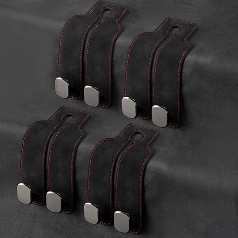 Universelle 2-in-1-Auto-Kopfhaken mit Doppelclips zur Aufbewahrung von Taschen, Handtaschen und Rucksäcken sowie als Organizer für die Rücksitzlehne (1/5)