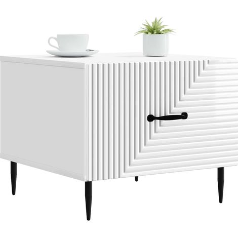 Maison Exclusive - Couchtisch Hochglanz Weiß 49 x 50 x 40 cm Holz