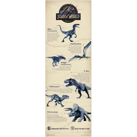 Porta poster jurassic world