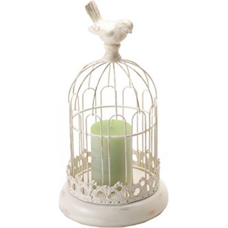 Bougeoir décoratif en forme de cage à oiseaux, lanterne vintage pour cheminée, décoration de mariage et de fêtes (1/4)