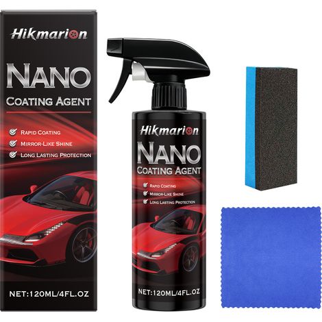 Nano Coating Agent Car Paint Protection, Daily Gloss Cleaning and Convenient Maintenance Kit -- 120ml + Sponge1 + Cloth1 -- BIEMMEDUE (1/5)