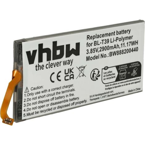 vhbw Akku kompatibel mit LG X320AP, X320AA, Q9, Q850QMD, Q850EAW, X220N, X2 2019, Q925S, Q925L Handy Smartphone Telefon (2900 mAh, 3,85 V, Li-Polymer) (1/5)
