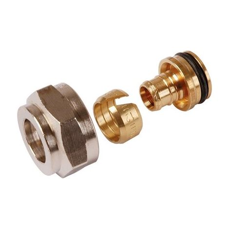 Comap – Raccord mécanique à compression pour tube PER M22 12x1,1 – Laiton chromé – Température max 90°C – Pression max 10 bar – 835221 (1/3)