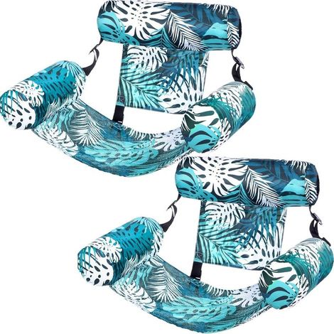Bouée Piscine Géante 4 en 1, Matelas Gonflable et Hamac Flottant avec Dossier Confort pour Adultes et Enfants, Idéal Plage Été Vacances (1/5)
