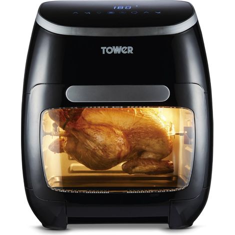 Tower T17076 Forno ad Aria/Friggitrice ad Aria Pro Combo Xpress 10-in-1, Air Fryer con Circolazione Rapida dell'Aria, Friggitrice Aria con Timer 60 Minuti, 11L, 2000W, Nero (1/5)