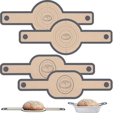Silicone Baking Mat (Round and Oval) with Long Handles, Reusable Non-Stick Baking Mat for Oven, Dutch Oven and Pastry, Baking Sheet (1/5)