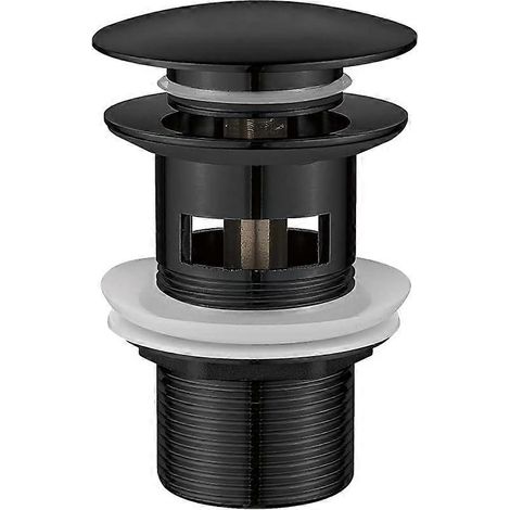 Couvercle de bonde escamotable noir pour l'entretien de la salle de bain, du lavabo ou de la baignoire, conçu pour empêcher les débris de pénétrer dans la bonde.-AquaForge (1/5)