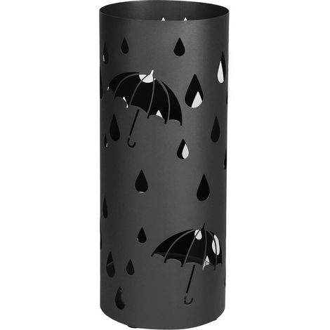 Sonnenschirmständer aus Metall – runder Sonnenschirmständer mit Haken – abnehmbar – schwarz – 49 x Ø 195 cm (1/5)