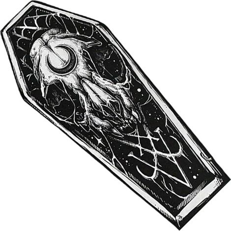 CCYKXAGothic Coffin-Shaped Rug, Non-Slip, for Home, Bedroom, Living Room, Halloween Decoration