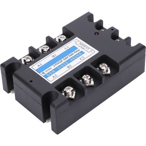 Relais statique triphasé SSR 480 V CA 25 A pour équipement industriel - Référence : SSR-3/032-4825A (1/5)