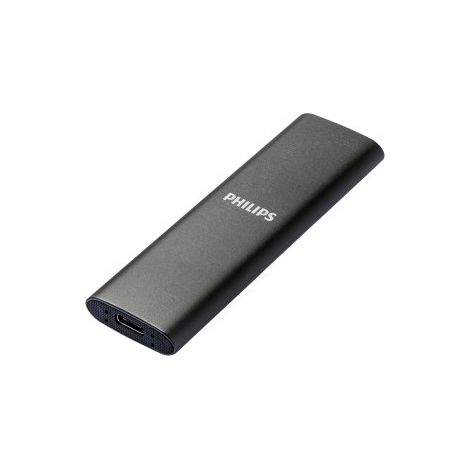 Philips FM50SS031P Unidad SSD externa portátil USB-C de 500 GB y 540 MB/s Gris espacial Aluminio