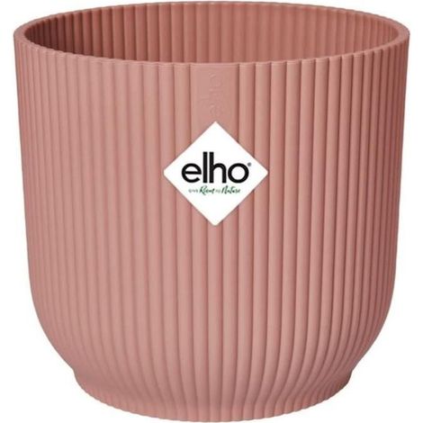 ELHO Pot de fleurs Rond VIBES - Ø29,5 x H27,2 cm - Plastique - Bleu Foncé (1/5)
