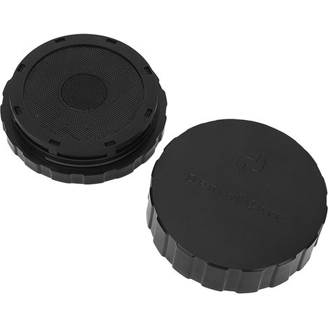 Boîte de rangement pour prothèse dentaire, étui rond noir avec coussinets de remplacement (1/5)