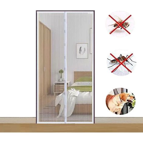 Serbia – Moustiquaire sur mesure porte magnétique – Maille en polyester résistante – 80 x 210 cm – Installation facile sans outils (1/3)