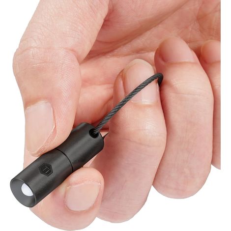 KF03 Nano lampe de poche en titane, pile bouton LR44 100 lumens 5 W Lampe de poche porte-clés LED pour un transport quotidien (KF03 sablé) (1/5)