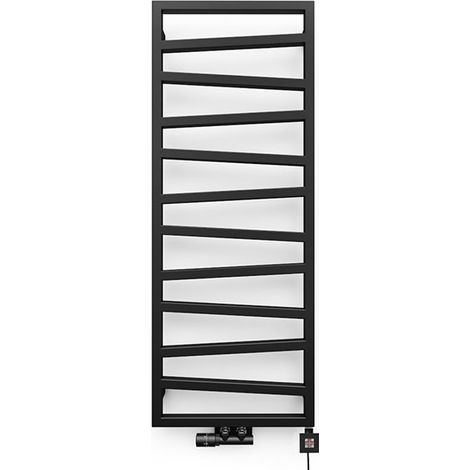 Sèche-serviette mixte noir de 835mm de haut et 500mm de large - 320 Watt - ZIG835/500KGZ8N