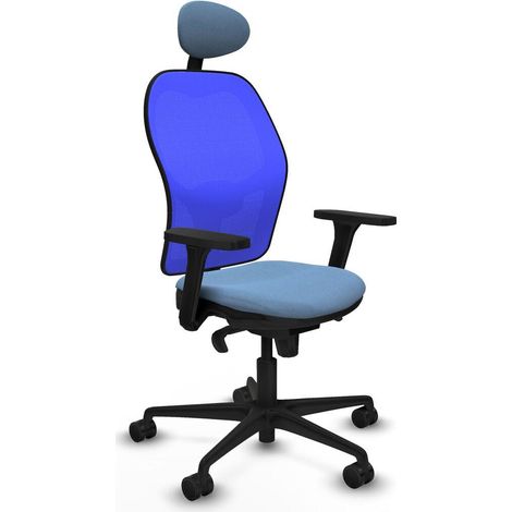 piqueras-y-crespo Silla Jorquera azul cielo confortable para escritorio (1/3)
