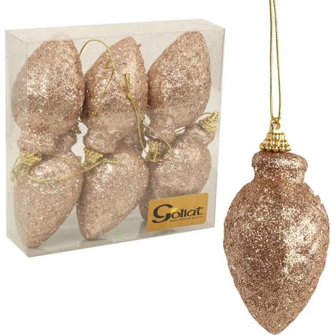 Set di 6 coni glitterati