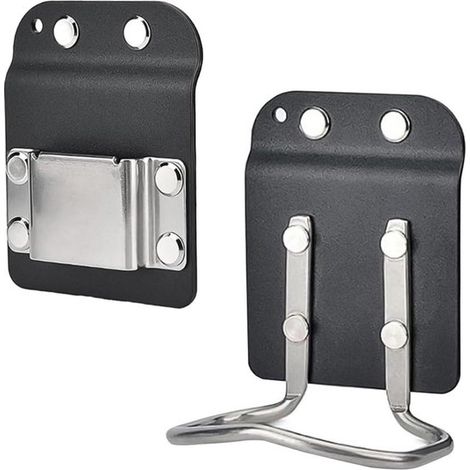 Porta martello intelligente con sgancio rapido, adatto a cinture portautensili fino a 5 cm di larghezza, ideale per trapani e utensili manuali. (1/5)