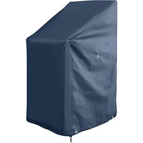 Housse Chaise Jardin, Protection Chaise Pliable, Bâche Oxford Polyester Noir, Couverture Mobilier Extérieur (1/5)