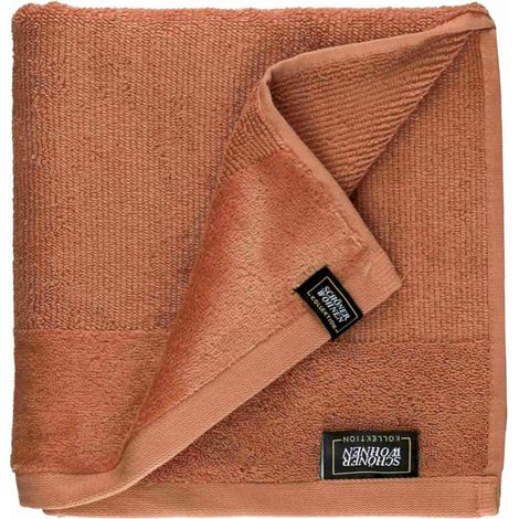 SCHÖNER WOHNEN serviette SENSE-4 - Lot de 4 50x100 cm, rouille