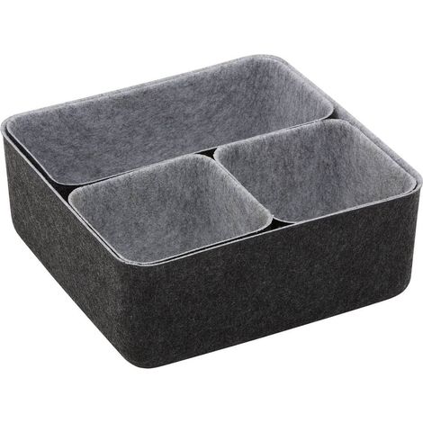 Set di 4 organizer rettangolari per cassetti feltia, 25x25 cm - 5five (1/5)