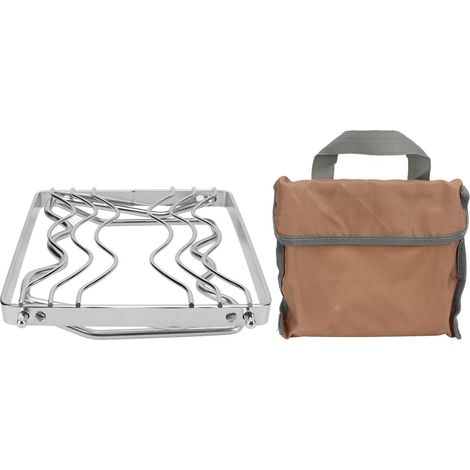 Grill de Camping Pliable en Acier Inoxydable, Barbecue Portable pour Pique-niques et Randonnées (1/5)
