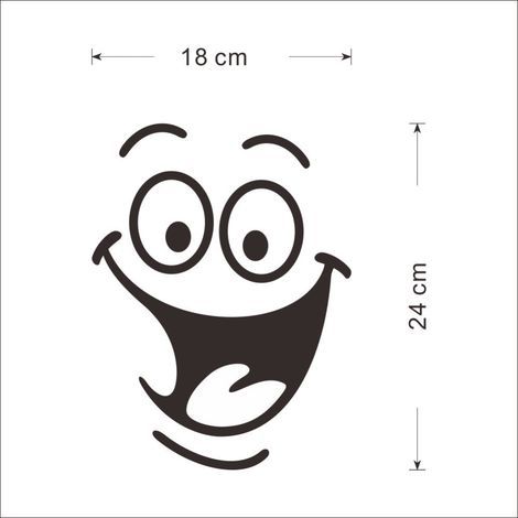 Blue Dream Stickers smiley, autocollants muraux drôles pour toilettes (1/5)