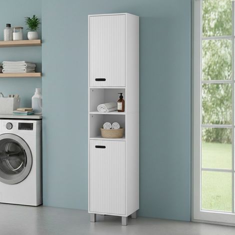Colonna multiuso 172 cm bianco con due ante e due vani giorno Fast (1/5)