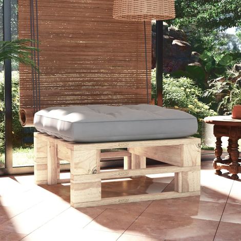 Pouf palette de jardin bois de pin imprégné (1/5)