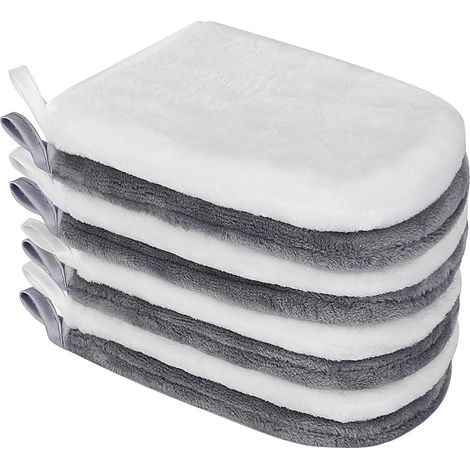 Waschhandschuhe Mikrofaser Flanell 8er Set weich waschbar 15x21 cm (1/5)