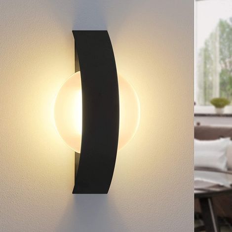GBLY 2ER Lámpara de pared interior blanco cálido Lámpara de pared 6W acrílico Lámpara de cama moderna Lámpara de noche 23.5cm en blanco y negro para dormitorio oficina hueco de escalera