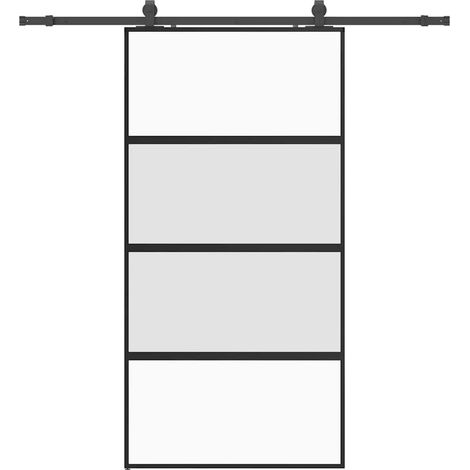 Maison Exclusive - Schiebetür mit Beschlag Schwarz 102,5x205 cm H