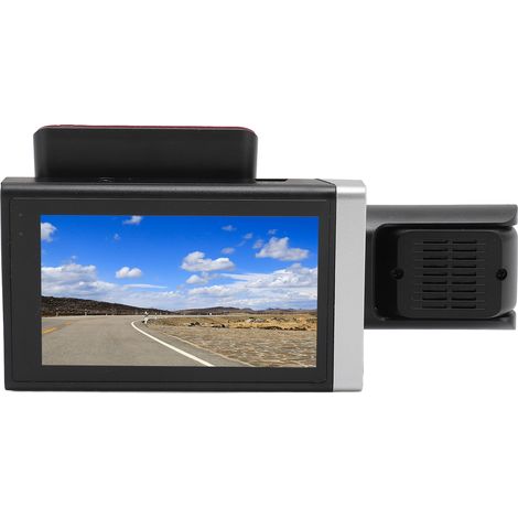 Caméra embarquée professionnelle 3 canaux, écran 3 pouces, vision nocturne HD 1080p, triple caméra grand angle, enregistreur de conduite pour voitures (1/5)