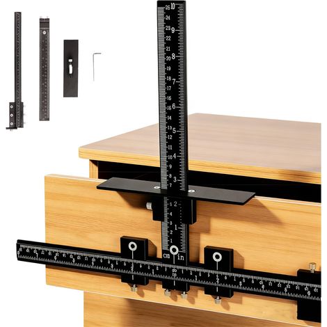 Gabarit de Percage Equerre Menuisier Gabarit de Percage Charniere Quincaillerie d Armoire Gabarit de Perçage en Aluminium pour (1/5)