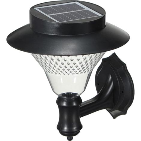 Lampe Solaire Murale LED Étanche pour Extérieur Éclairage Jardin et Pelouse Lumière Jaune pour Allée Clôture et Terrasse (1/5)
