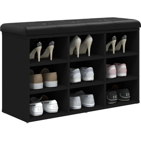 Schuhbank Schwarz 82x32x50 cm Holzwerkstoff vidaXL