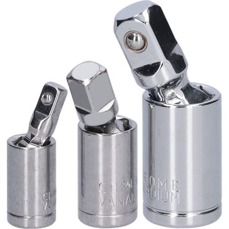 3 pièces pour clé à cliquet, Jeux de Cardan Douilles Joint Universel Impact Augmentateur Réducteur Adaptateur Pivotant, Adaptateur de douille pivotante à joint universel (1/5)