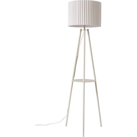 Lindby Lámpara de pie 'Libbie' en Blanco Textura, Tela, Tejido, Seda