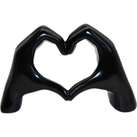 Statue moderne en forme de cœur, décoration bohème noire pour salon, étagère d'intérieur, mariage, cadeau idéal pour la Saint-Valentin (1/5)